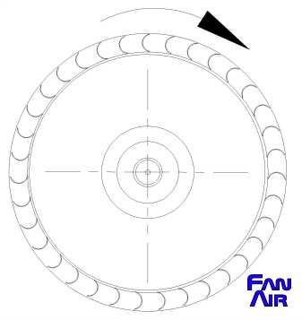 Forward curved blower wheel